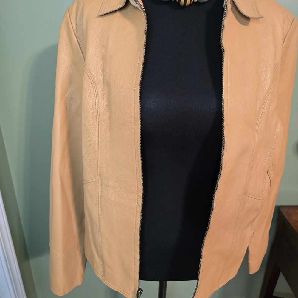 GAP Women's Camel Leather Jacket